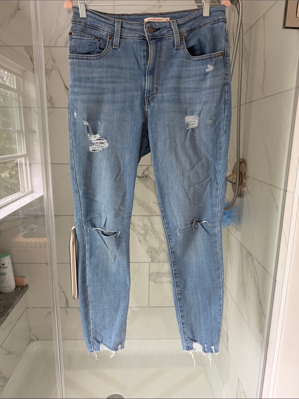 Levi's Light Wash Distressed Skinny Jeans - Women's